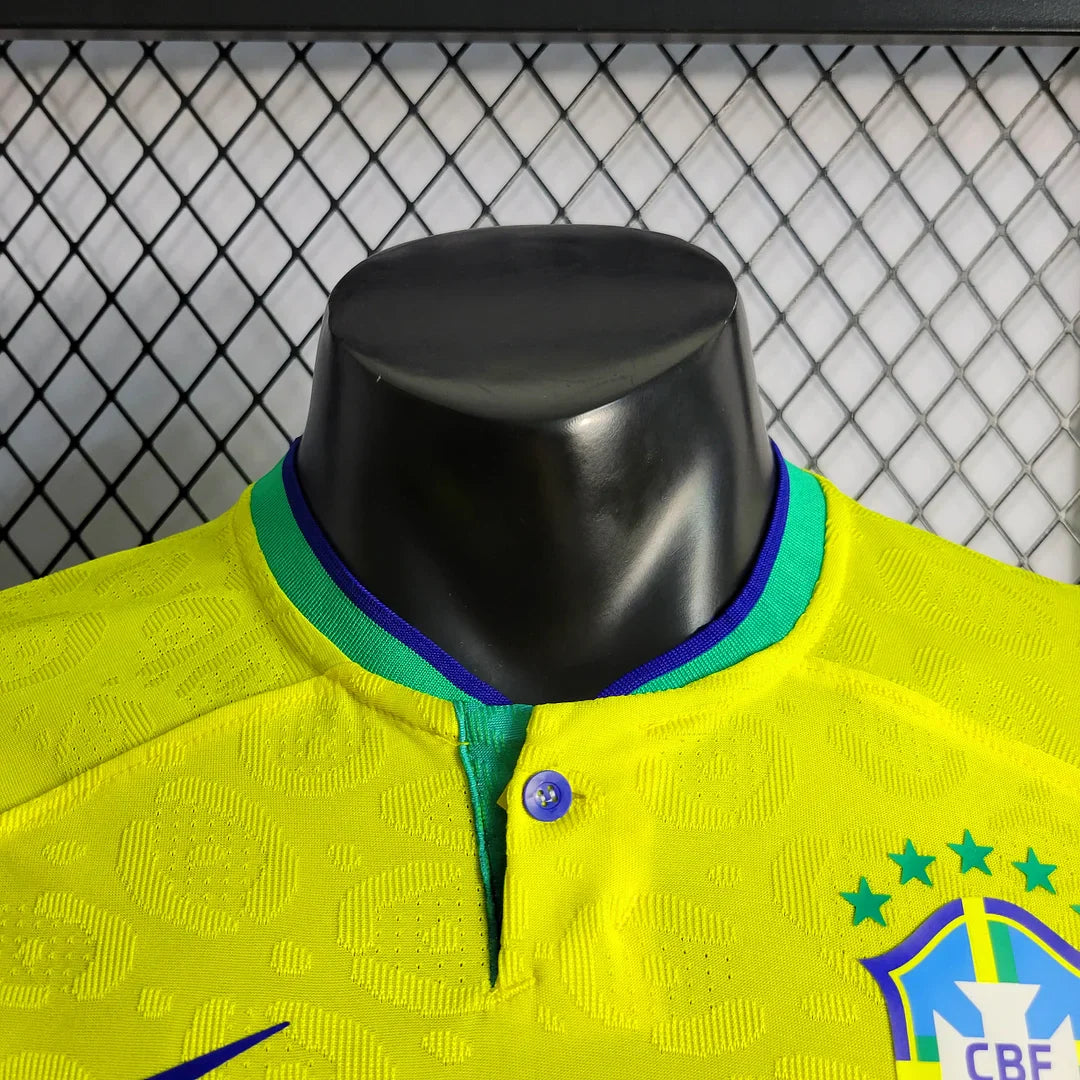 2022 World Cup Brazil Home Football Shirt - Player Version