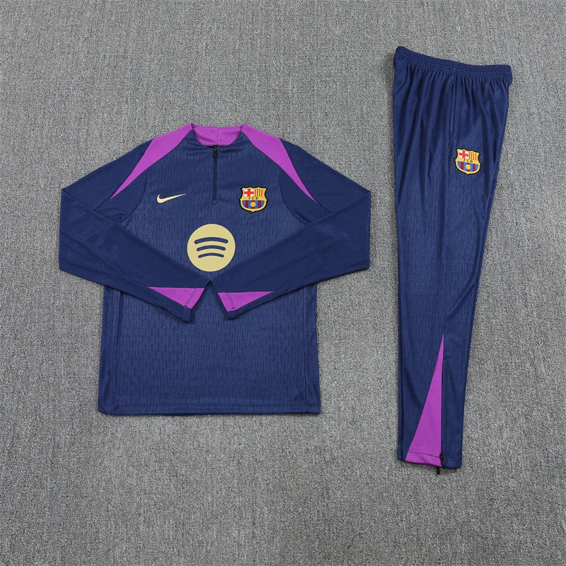 2025/2026 Barcelona Blue Purple Half-Pull Tracksuit