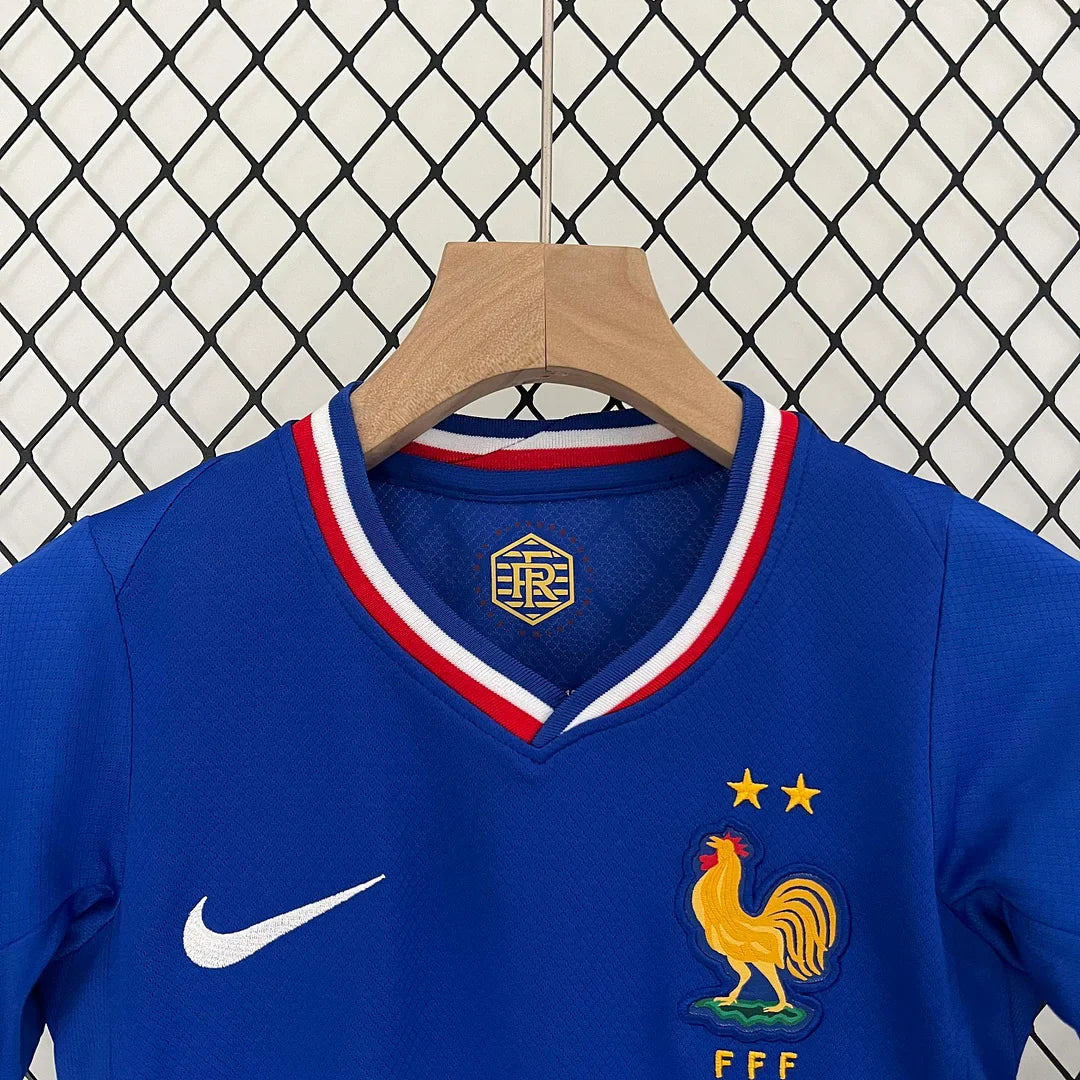 2024 France Home Football Shirt Kids Size