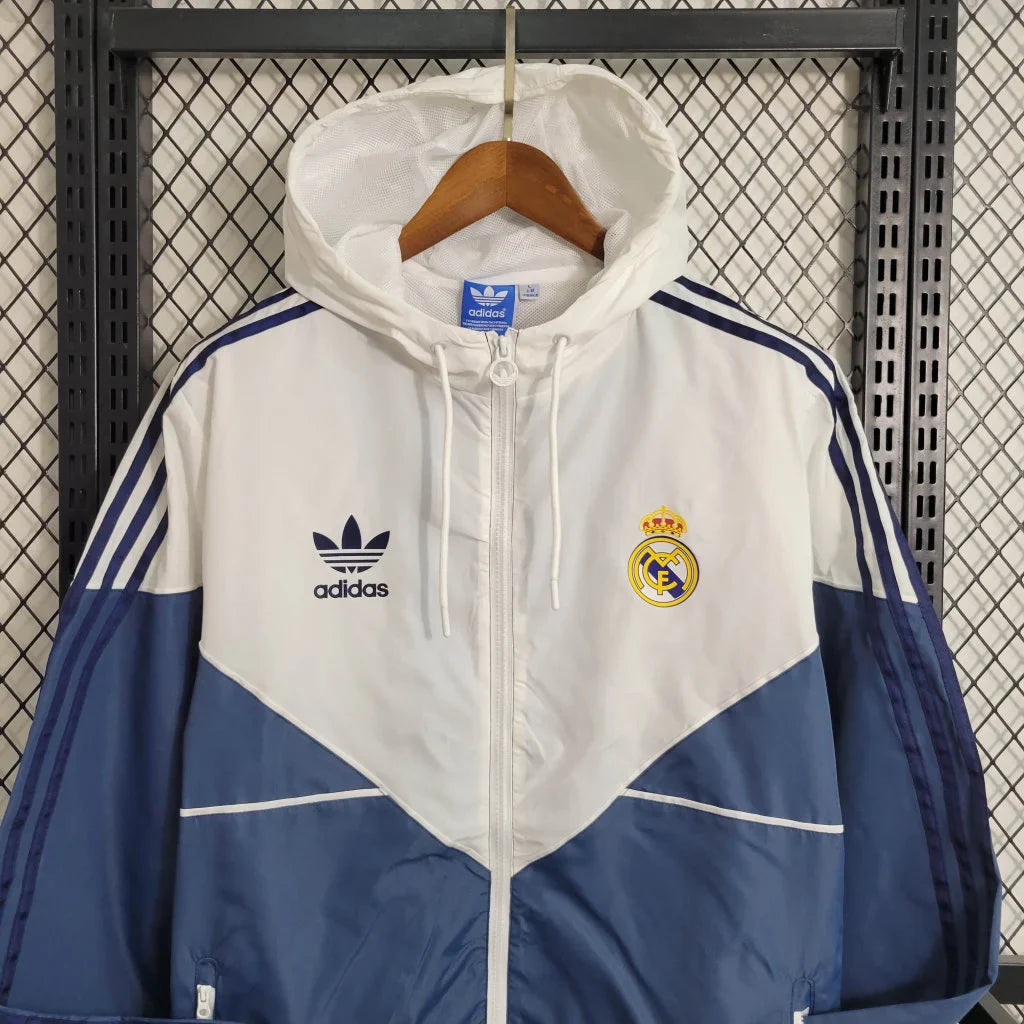2023/2024 Real Madrid Windbreaker White Blue