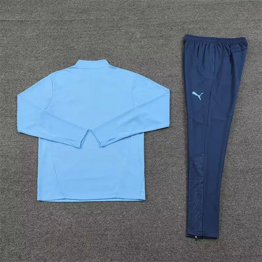 2024/2025 Manchester City Half-Pull Light Blue Tracksuit