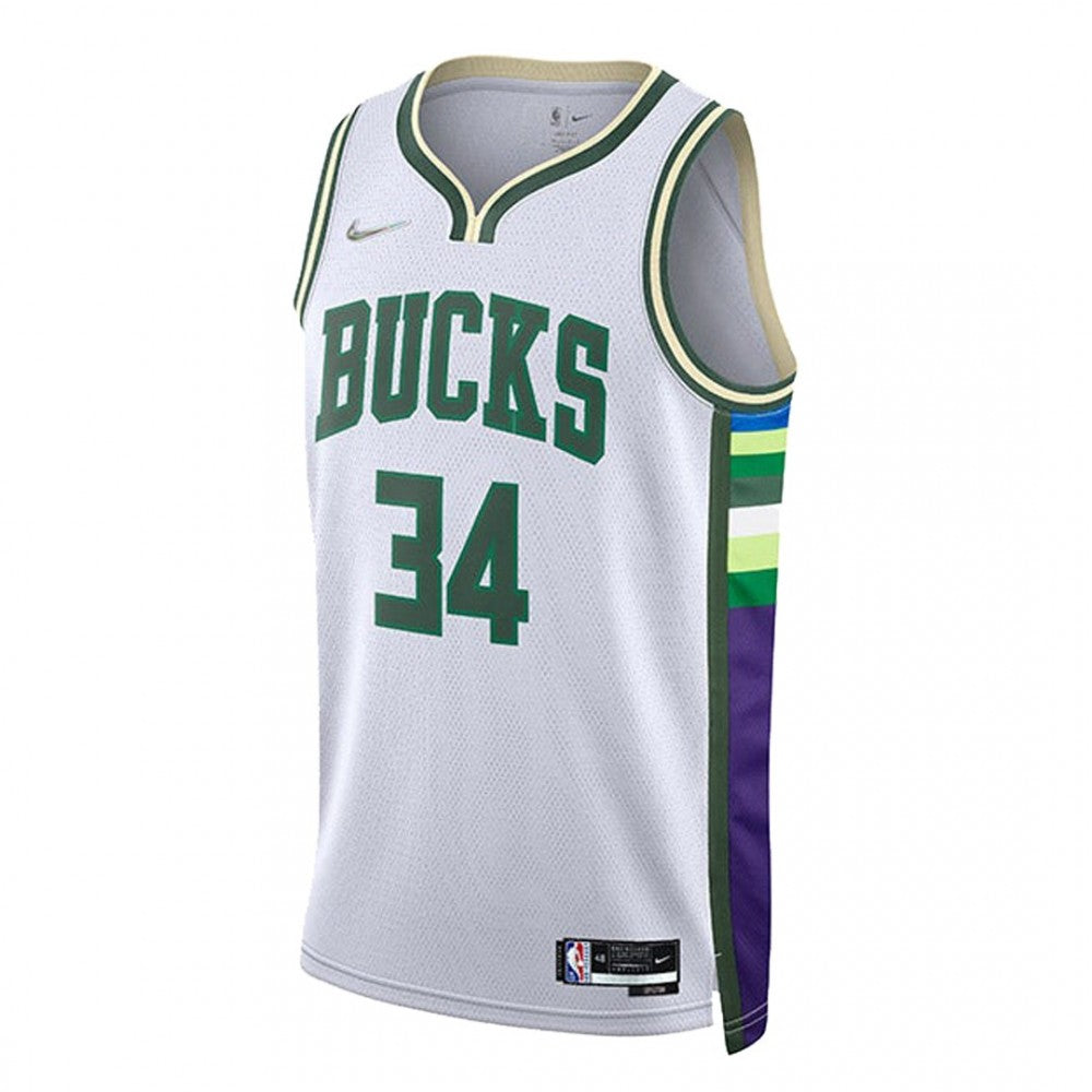Milwaukee Bucks Nike 2021/22 Swingman Custom Jersey - City Edition - White