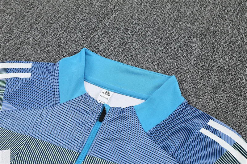 2025/2026 Real Madrid Blue Half-Pull Tracksuit