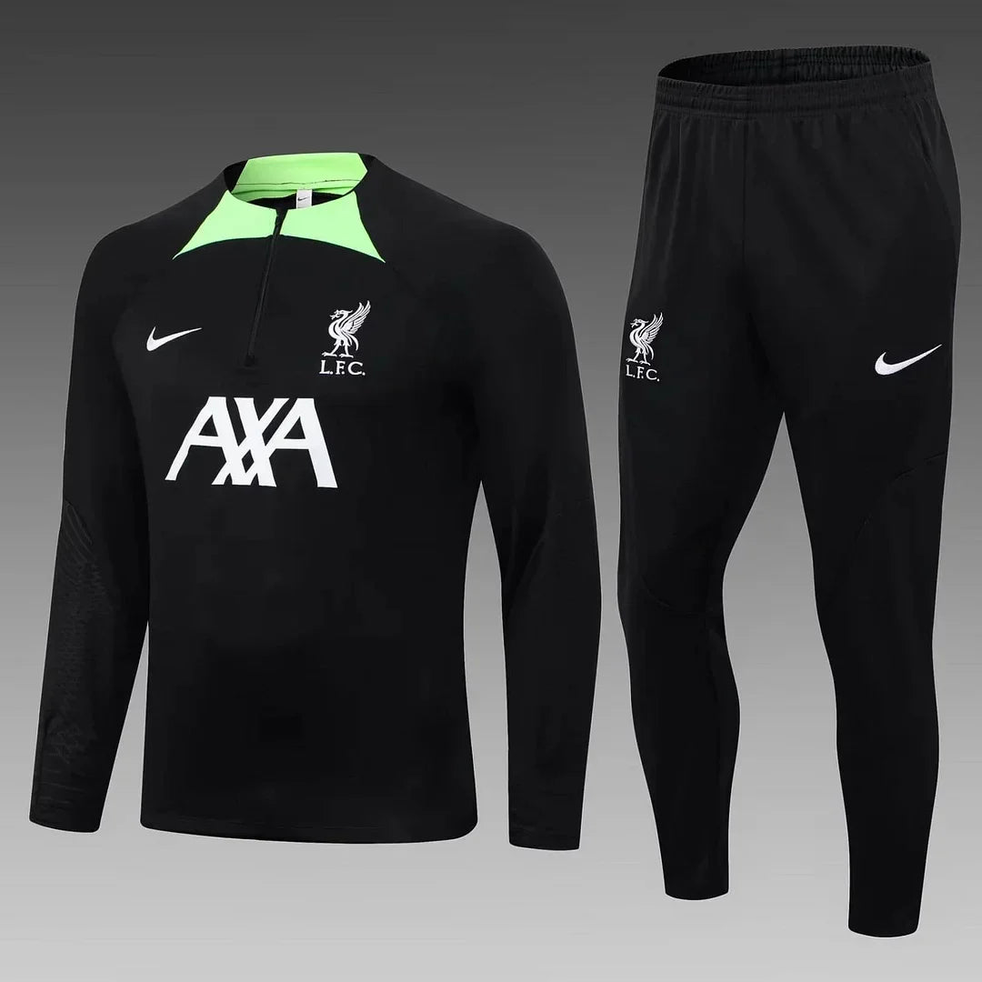 2023/2024 Liverpool Half-Pull Tracksuit Black