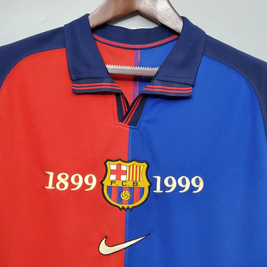 Retro Barcelona Home 100th Anniversary Version Football Shirt