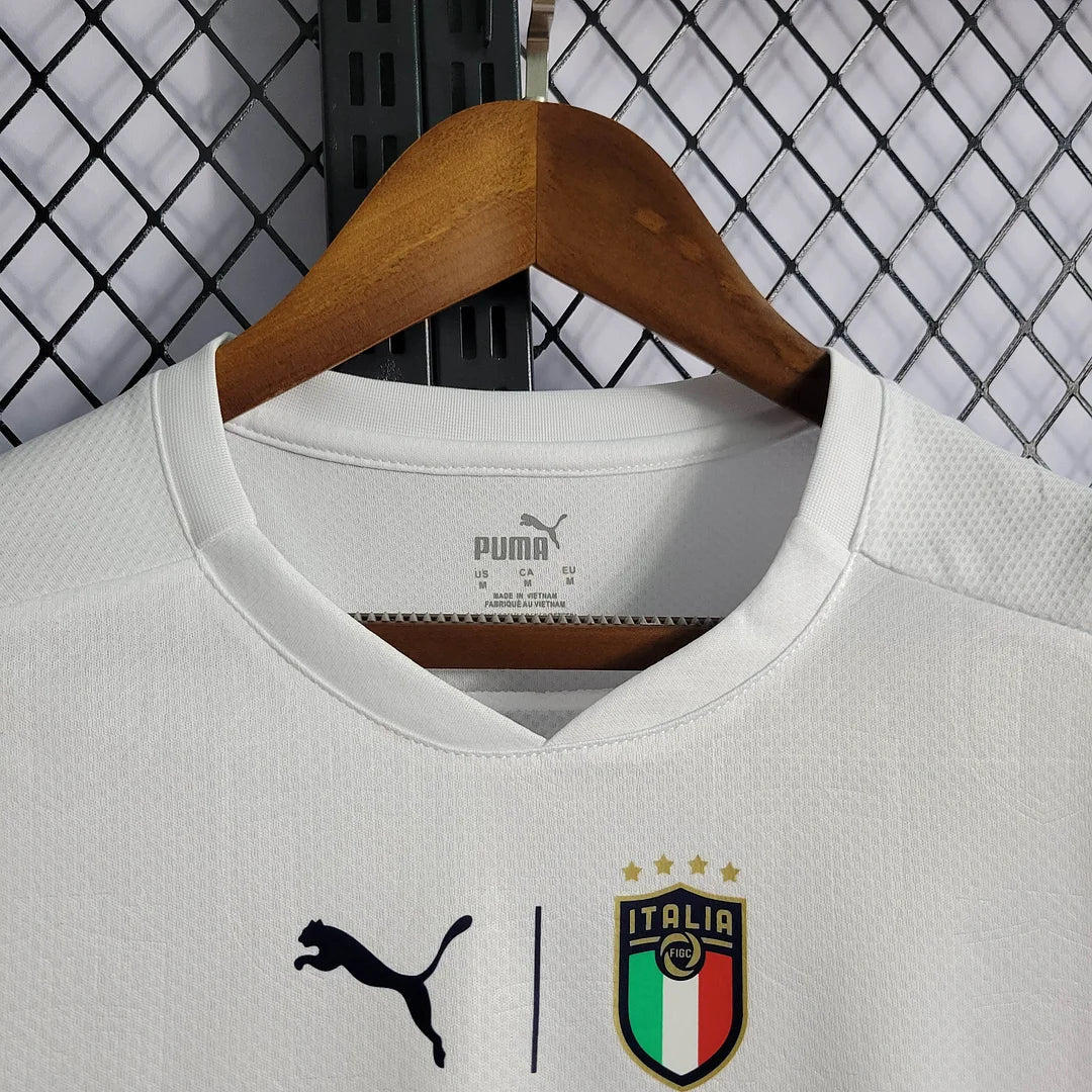 2021 Italy White Away Football Shirt