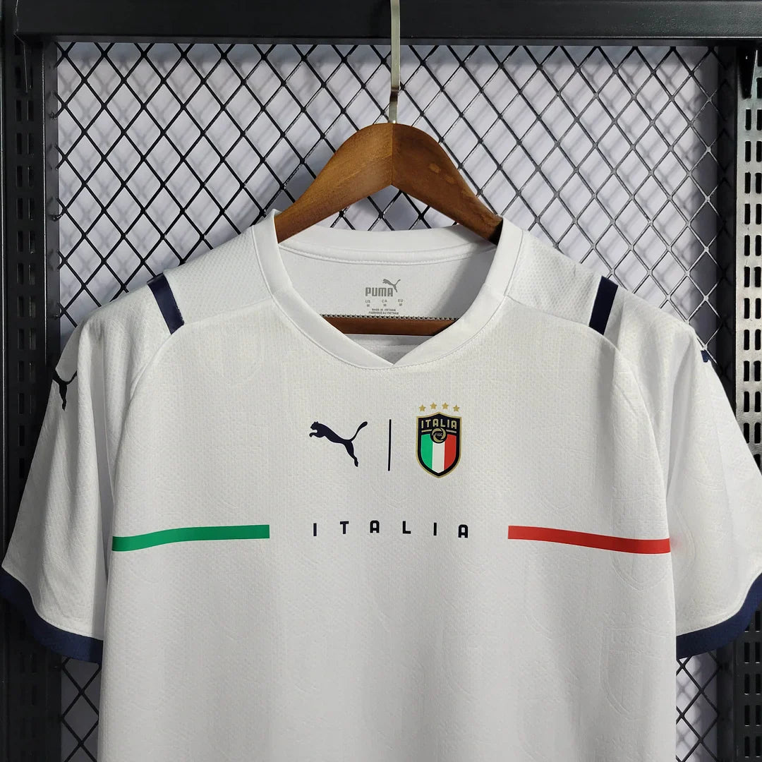 2021 Italy White Away Football Shirt