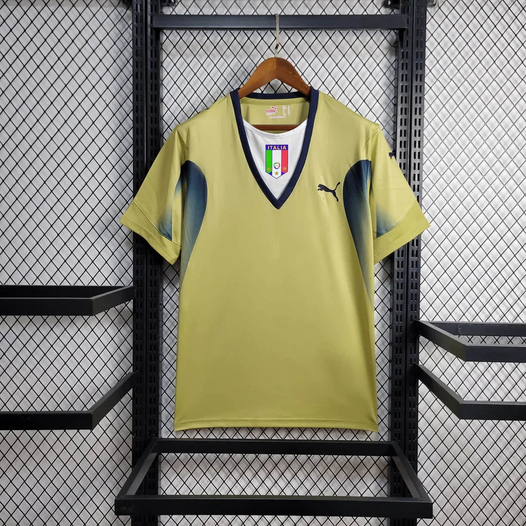 2006 Retro Italy Goalkeeper Gold Football Shirt
