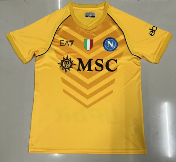 2023/2024 Napoli Goalkeeper Yellow Football Shirt