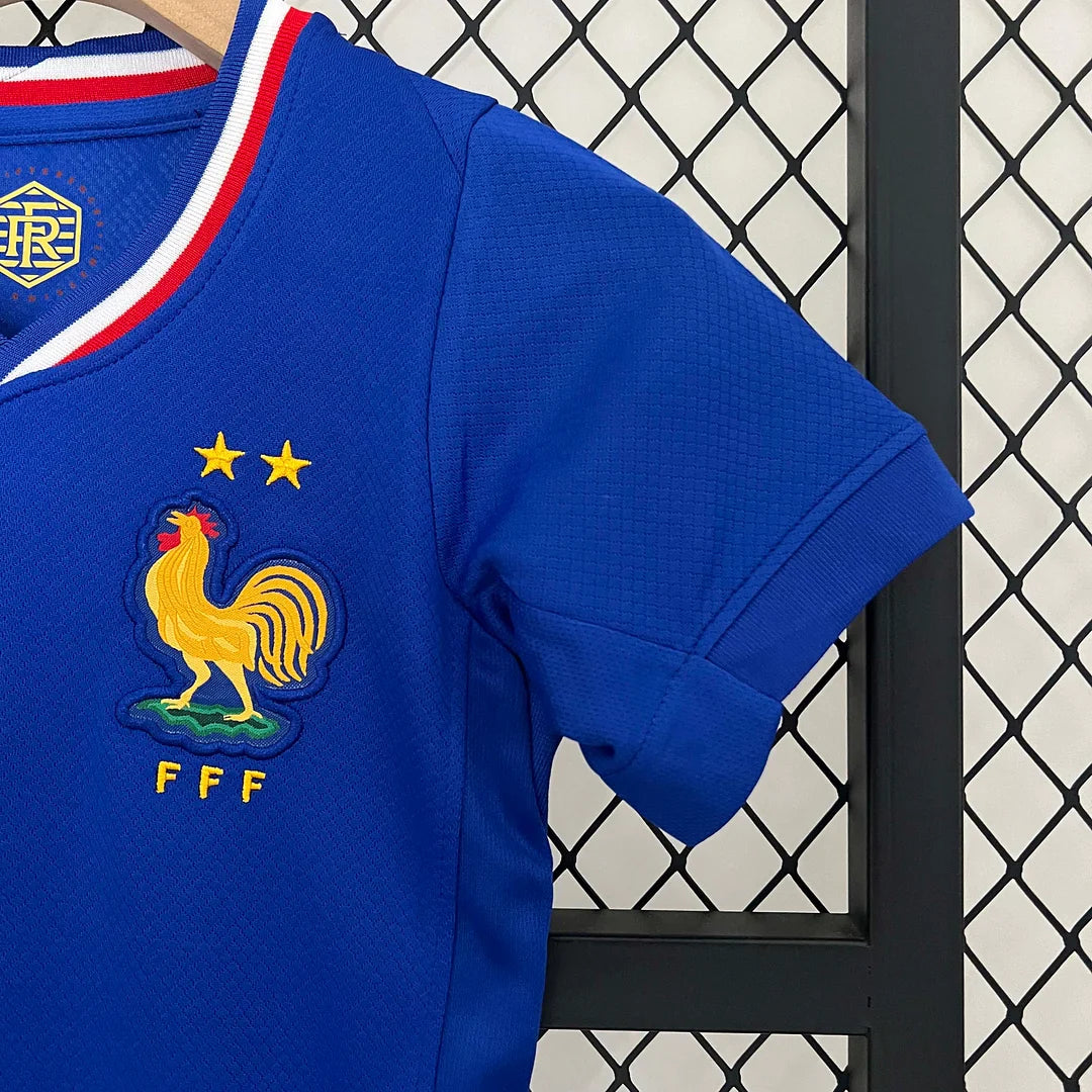 2024 France Home Football Shirt Kids Size