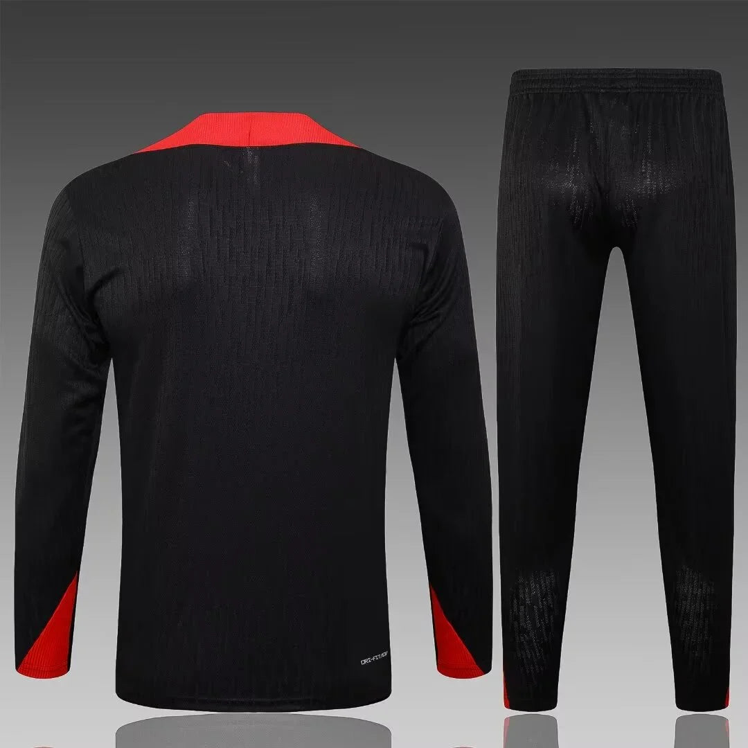 2024/2025 Liverpool Half-Pull Black Tracksuit