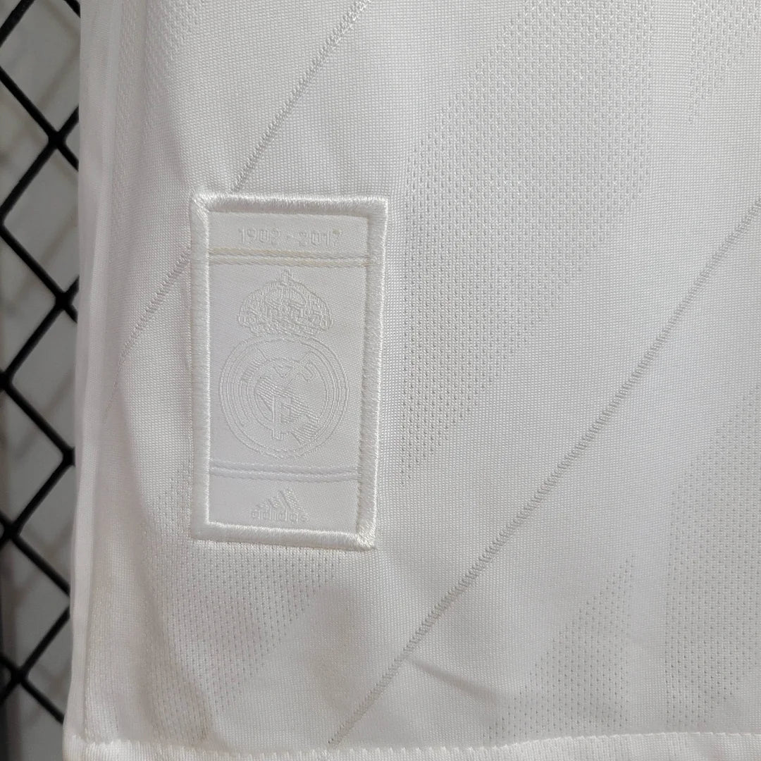 2017/2018 Retro Long Sleeve Real Madrid Home Football Shirt