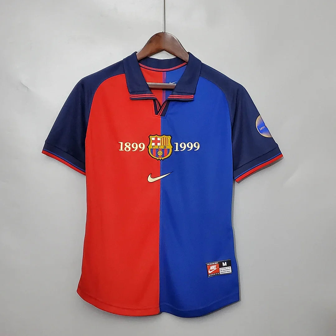 Retro Barcelona Home 100th Anniversary Version Football Shirt