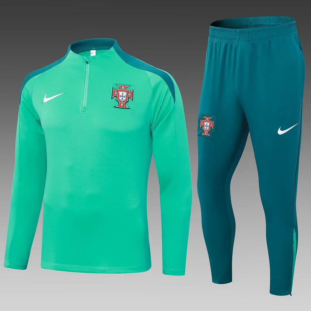 2024 Portugal Half-Pull Green Tracksuit