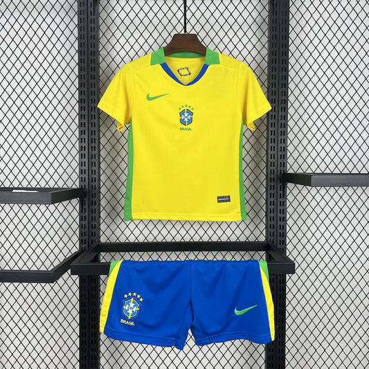 2025 Brazil Home Football Shirt Kids Size