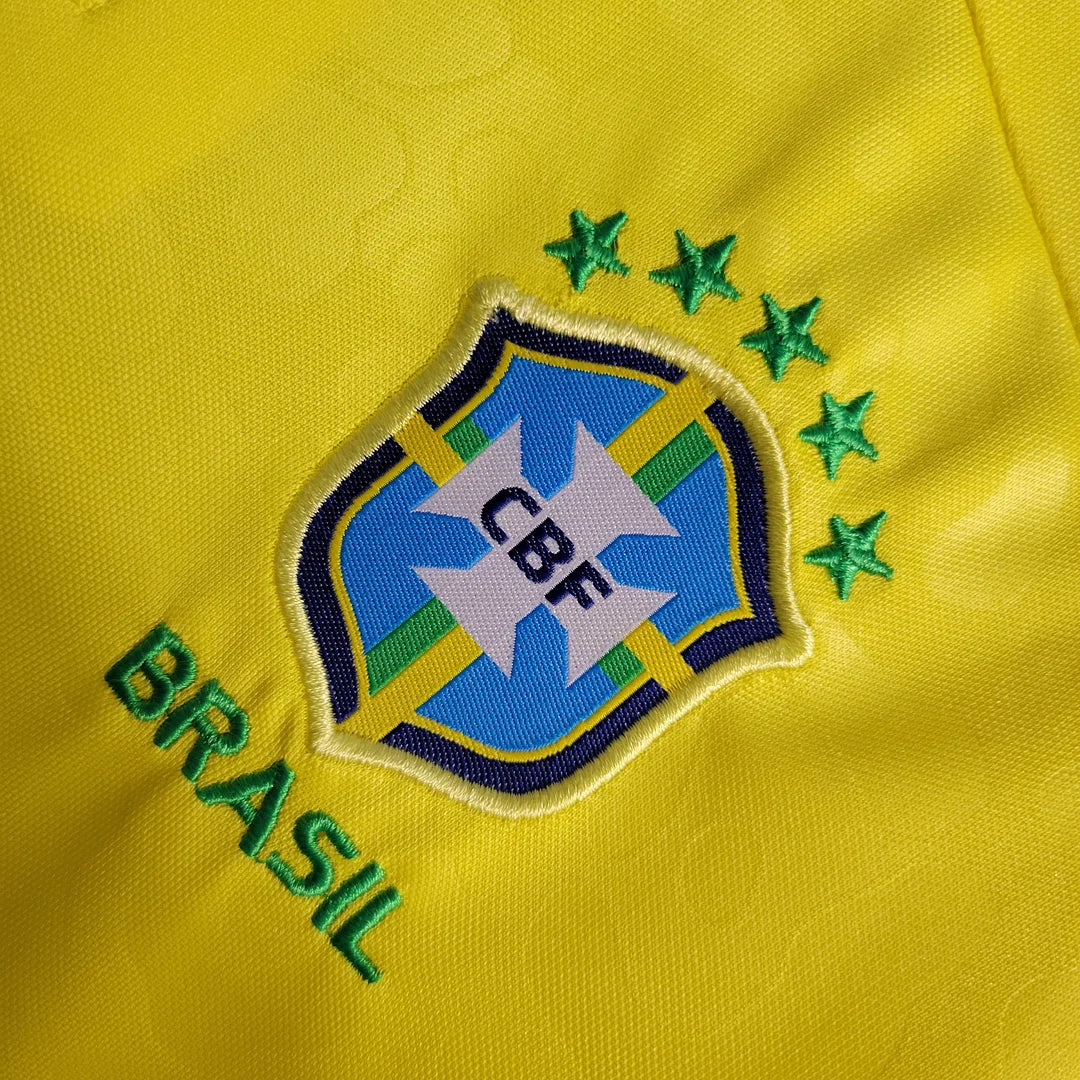 2022 World Cup Brazil Kids Size Home Football Shirt Kids Size
