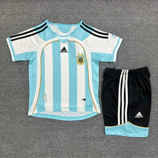 2006 Retro Argentina Home Football Shirt Kids Size