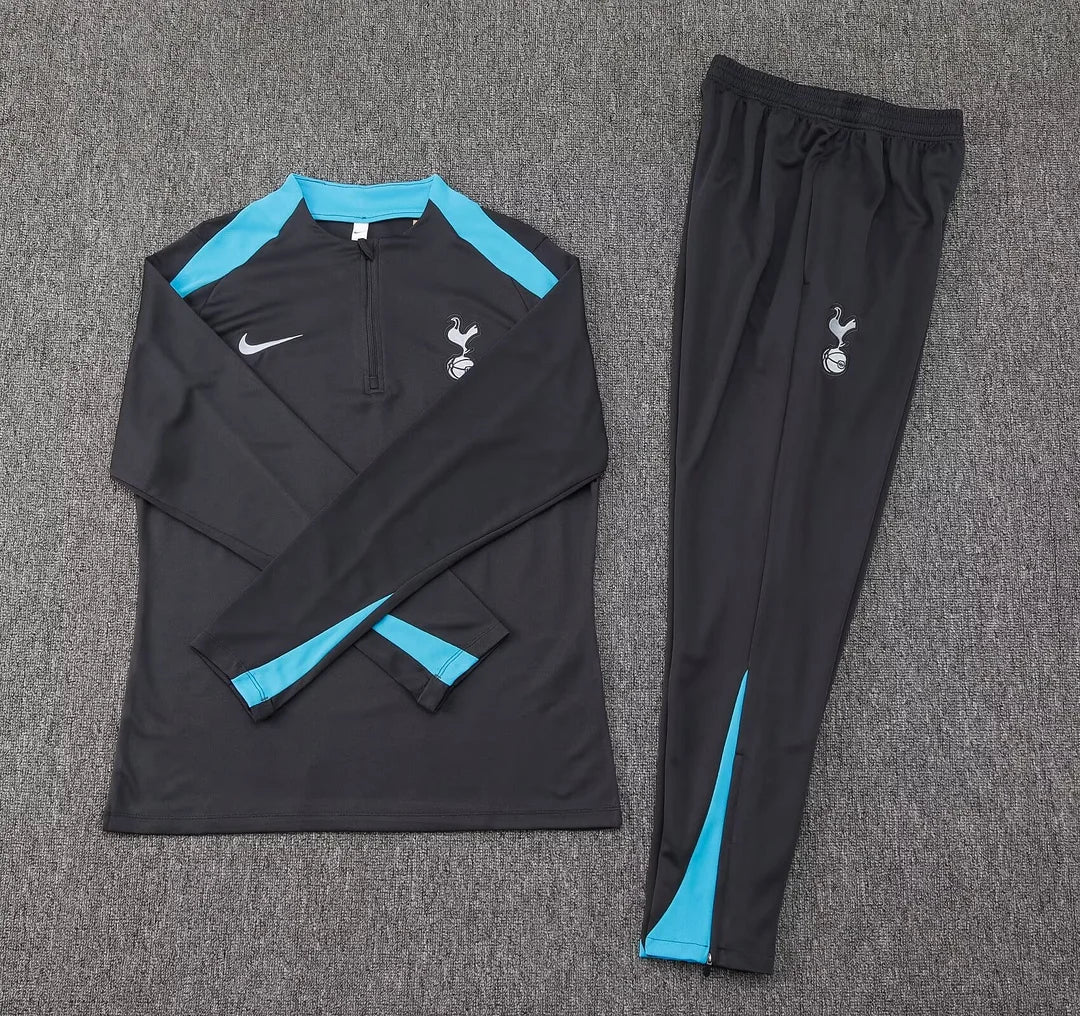 2024/2025 Tottenham Half-Pull Dark Grey Tracksuit