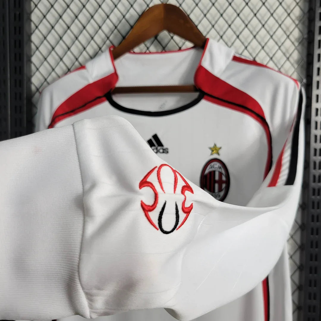 2006/2007 Retro Long Sleeve AC Milan Away Football Shirt