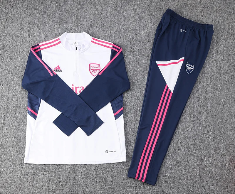 2022/2023 Arsenal Half-Pull White Tracksuit