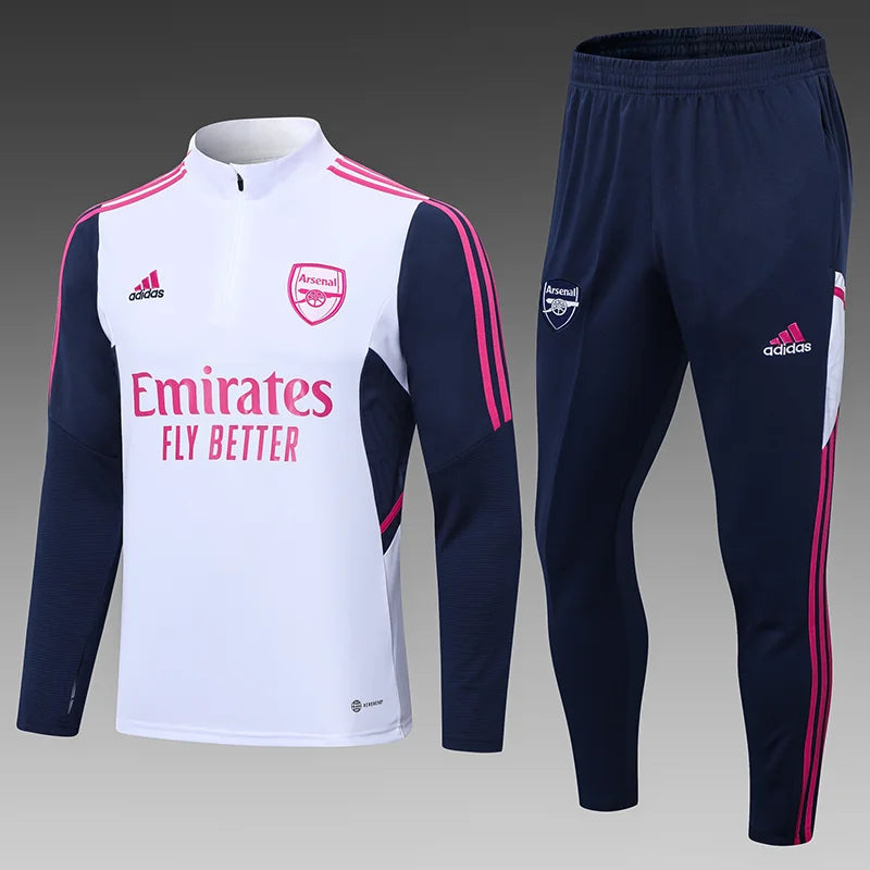 2022/2023 Arsenal Half-Pull White Tracksuit