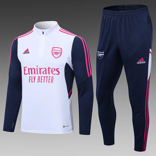 2022/2023 Arsenal Half-Pull White Tracksuit