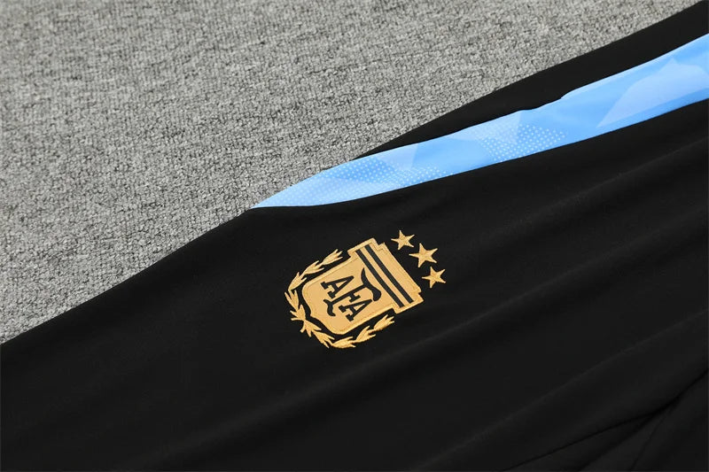 2024/2025 Argentina Half-Pull Black Tracksuit