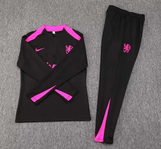 2024/2025 Chelsea Half-Pull Black Tracksuit