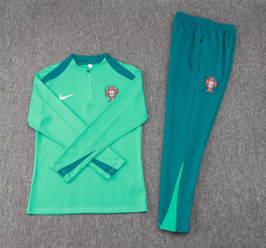 2024 Portugal Half-Pull Green Tracksuit