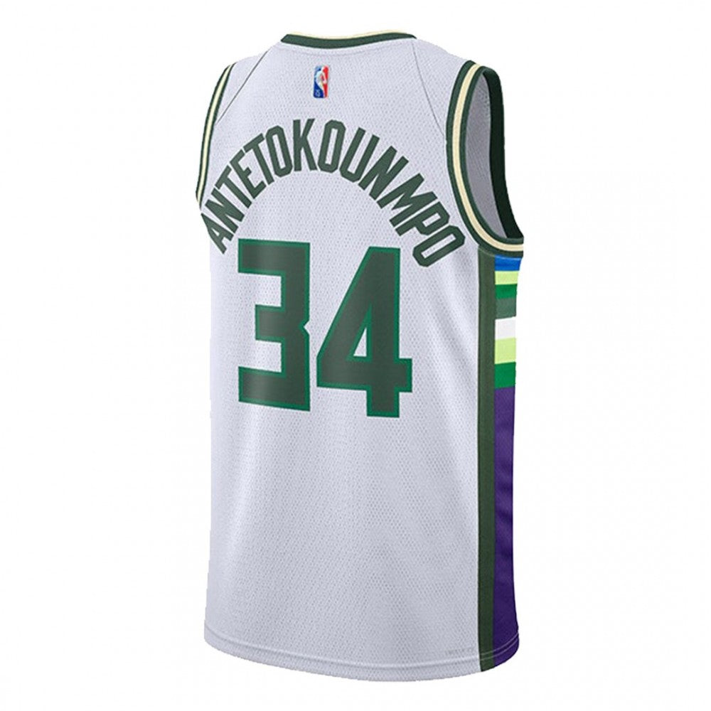 Milwaukee Bucks Nike 2021/22 Swingman Custom Jersey - City Edition - White