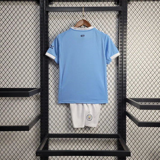 2025/2026 Manchester City Home Football Shirt Kids Size