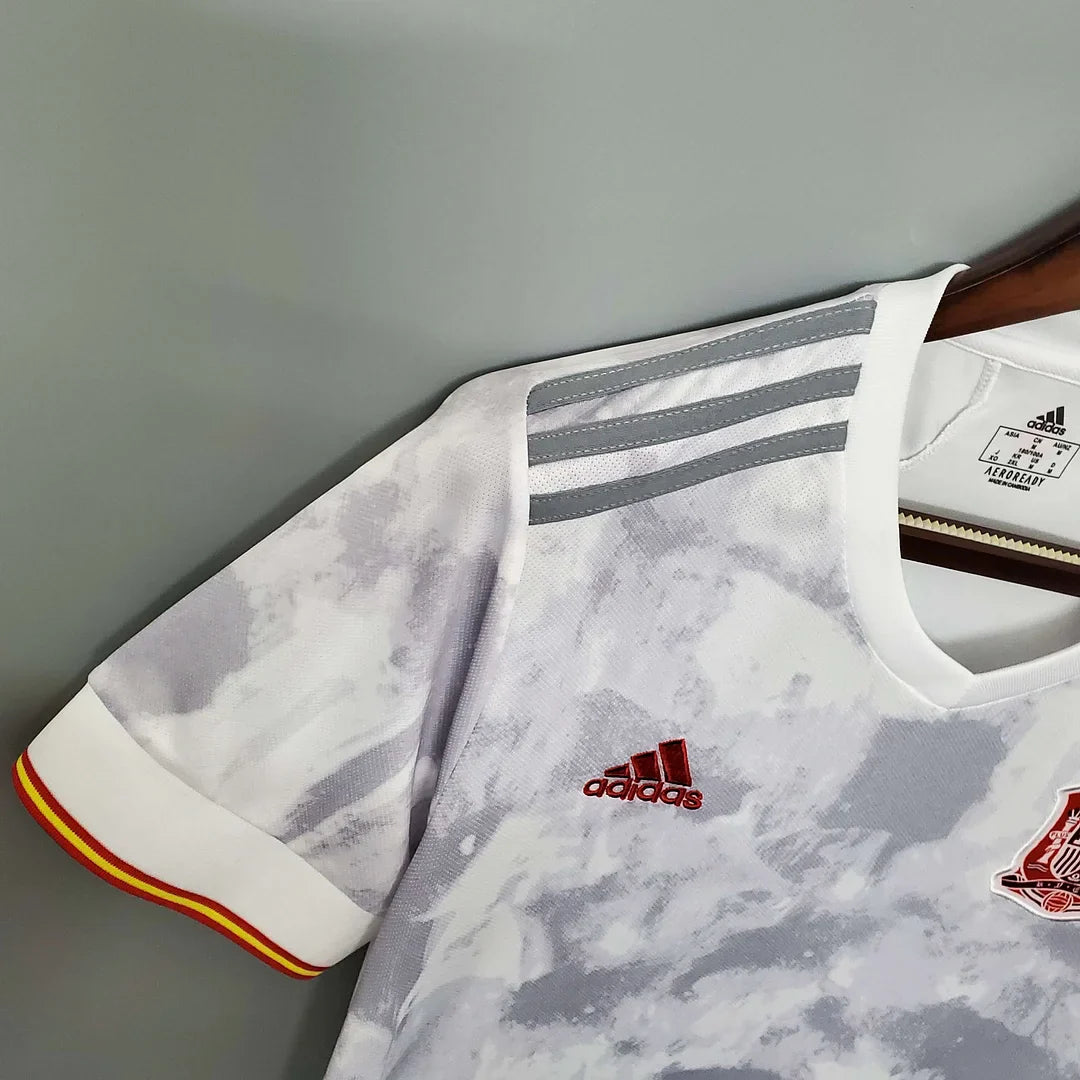 2020 Spain 2020 White Away Football Shirt