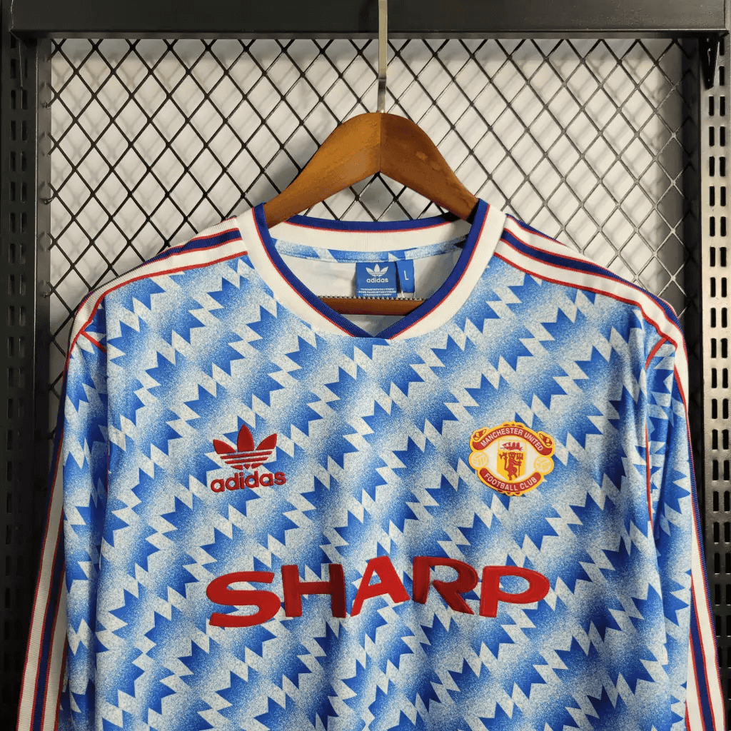1990/1992 Retro Long Sleeve Manchester United Away Football Shirt