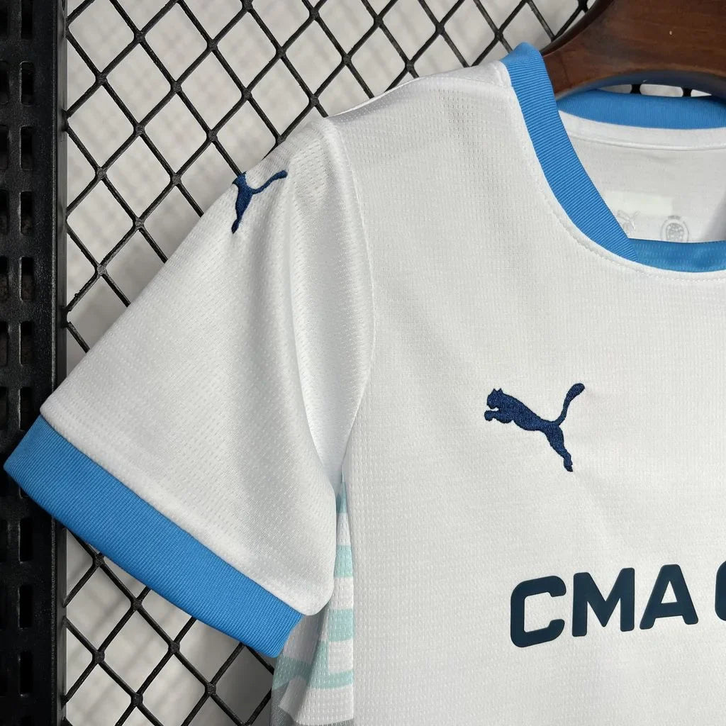 2024/2025 Olympique de Marseille Home Football Shirt Kids Size