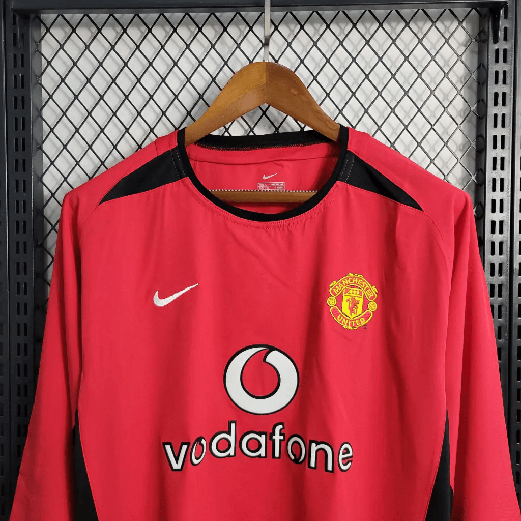 2002/2004 Retro Long Sleeve Manchester United Home Football Shirt