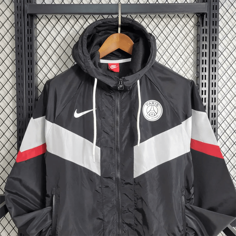 2023/2024 PSG Windbreaker Black And White