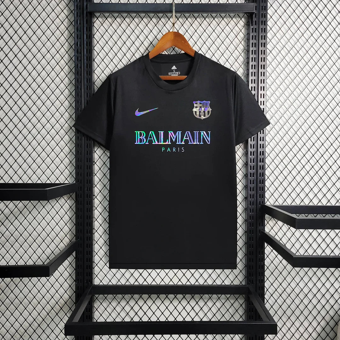 2024/2025 Barcelona Black Balmain Shirt