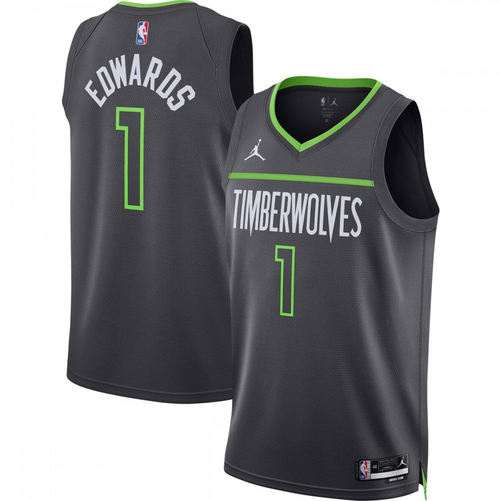 Minnesota Timberwolves Jordan Brand Unisex 2022/23 Swingman Custom Jersey - Statement Edition - Black