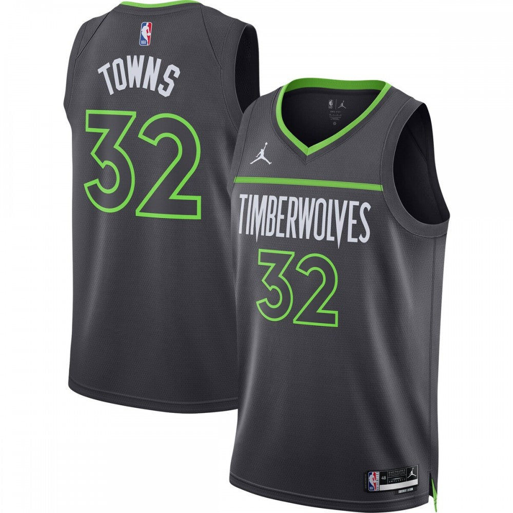 Minnesota Timberwolves Jordan Brand Unisex 2022/23 Swingman Custom Jersey - Statement Edition - Black