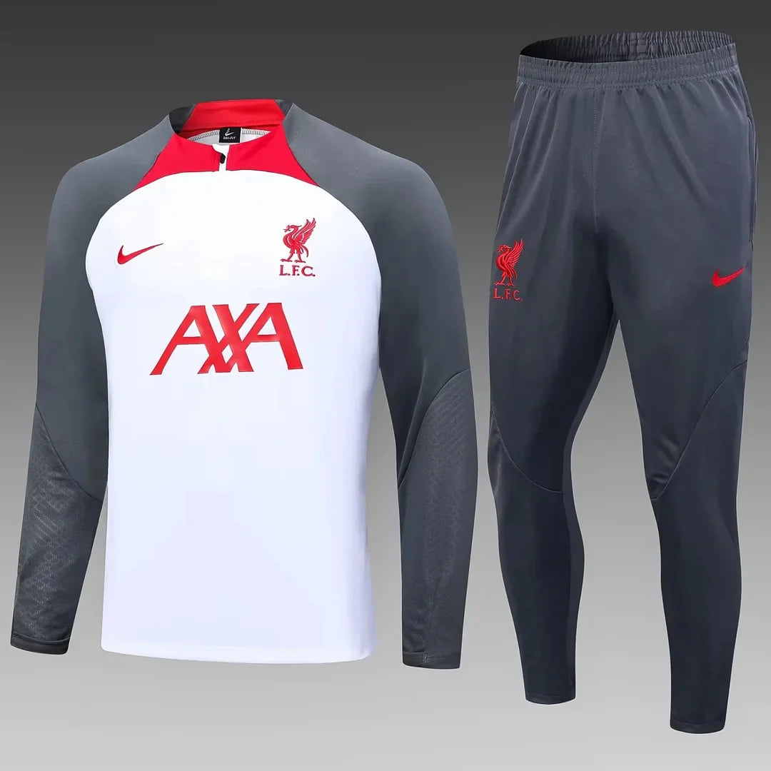 2023/2024 Liverpool Half-Pull Grey Tracksuit