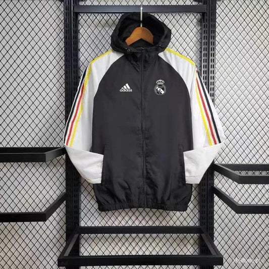 2024/2025 Real Madrid Black/White Windbreaker