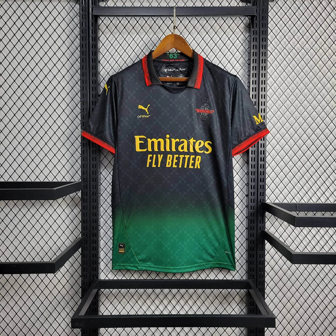 2024/2025 AC Milan x OFF-WHITE Football Shirt