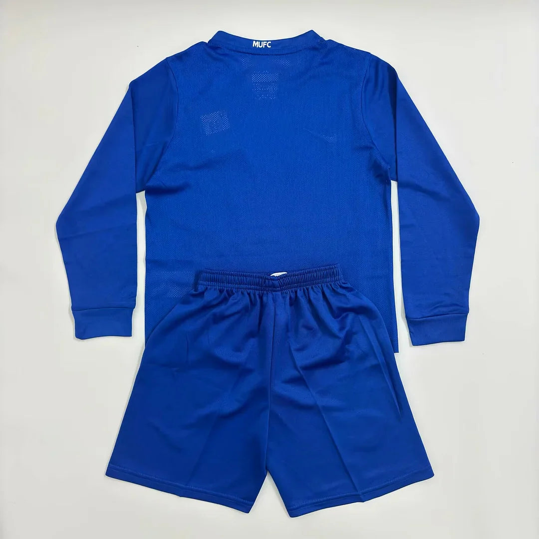 2008/2009 Retro Long Sleeve Manchester United Third Away Football Shirt Kids Size