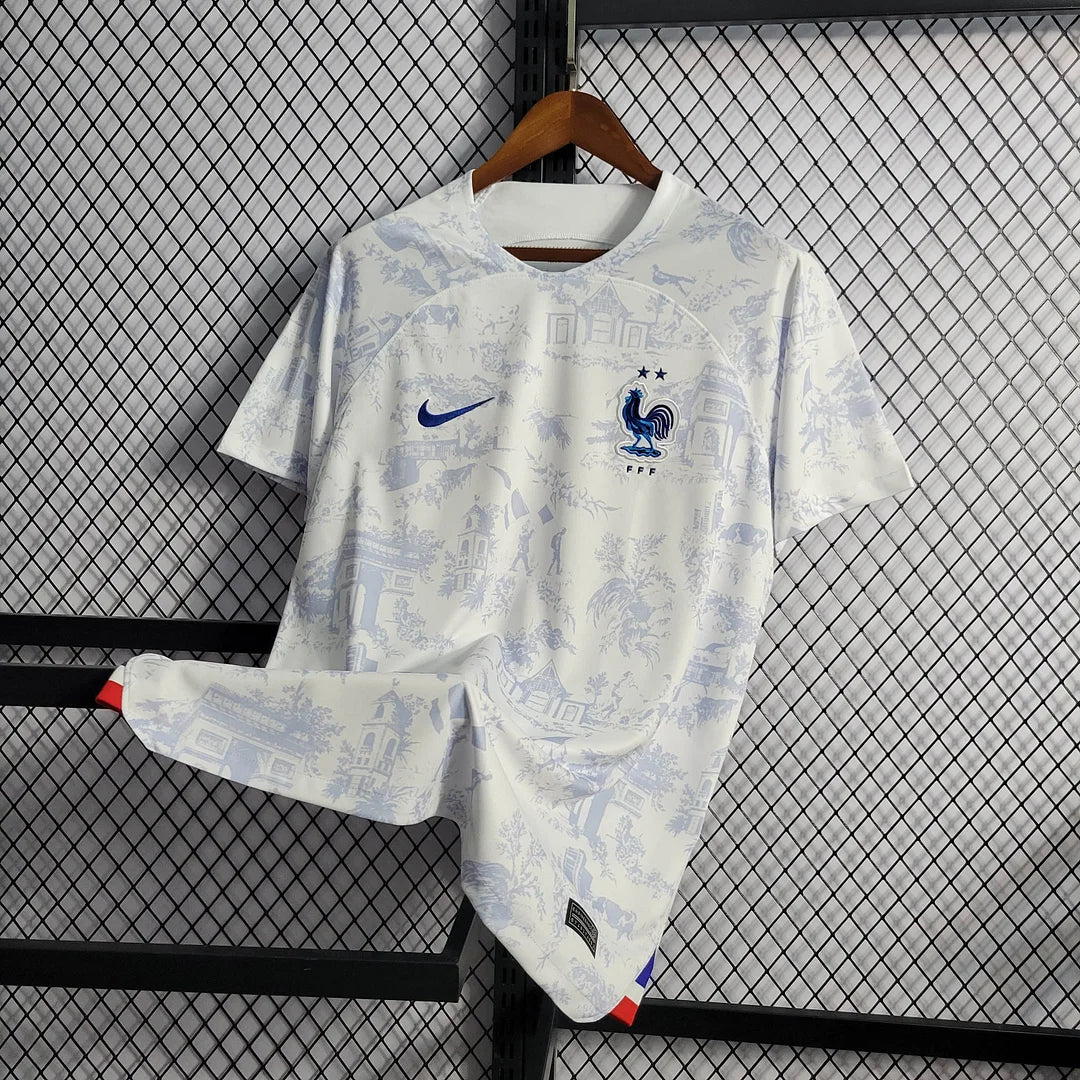 2022 FIFA World Cup France Away White Football Shirt