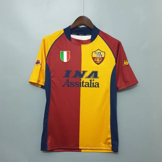 2001/2002 Retro Roma Home Football Shirt