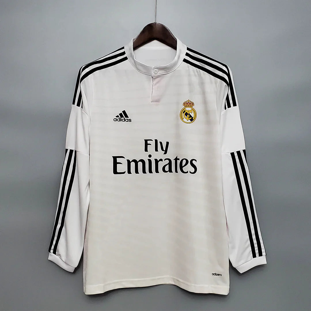 2014/2015 Retro Long Sleeve Real Madrid Home Football Shirt