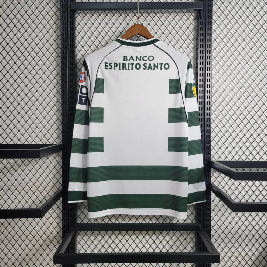 2001/2003 Retro Long Sleeve Sporting Lisbon Home Football Shirt