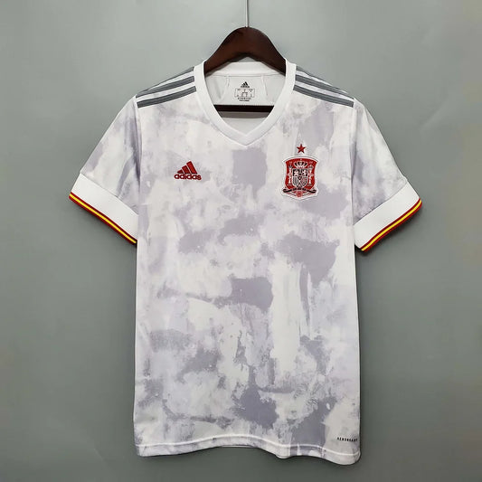 2020 Spain 2020 White Away Football Shirt