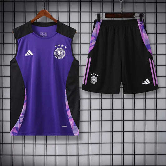 2024 Germany pre-match training Purple Jersey+Shorts