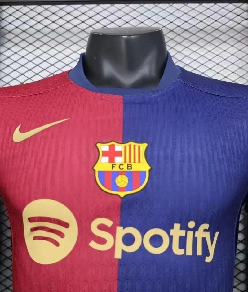 2024/2025 Long Sleeve Barcelona Home Football Shirt - Player Version